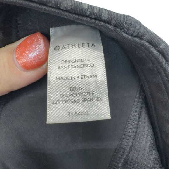 Athleta Leggings Womens size XS Black Floral Zip Pocket Tight Gym Athletic - Picture 4 of 5